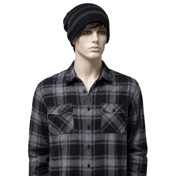 Blusa xadrez com touca beanie