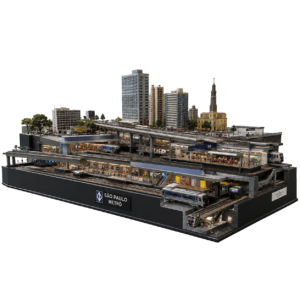 Maquete funcional do Metrô de SP