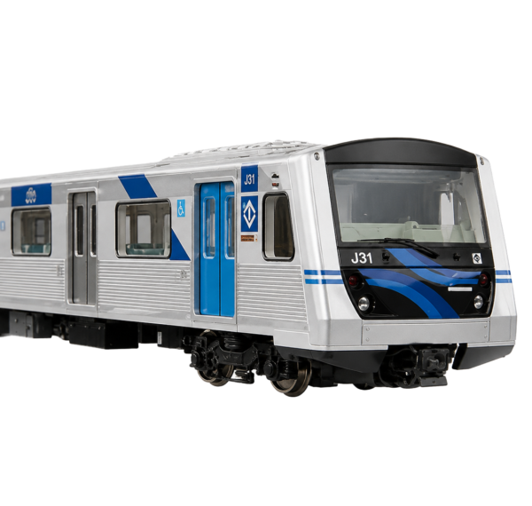 Trem em miniatura estilo frota J