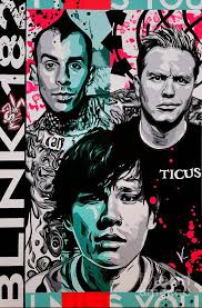 Pôster Blink-182 na área de serviço