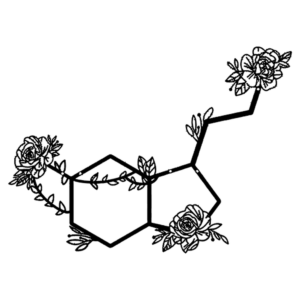Molecula decorativa de serotonina