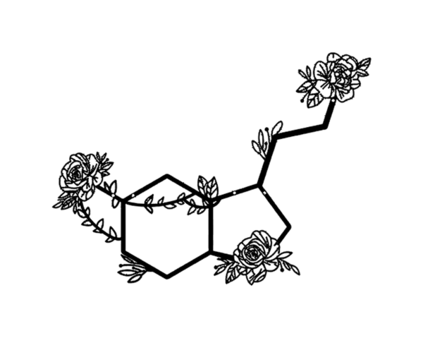 Molecula decorativa de serotonina